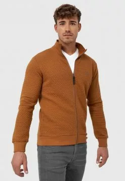INDICODE JEANS BERMIE - Sweat à Capuche Zippé - Mottled Brown -INDICODE JEANS Boutique 7dad40bb24ee4a44b56e240c15905e15