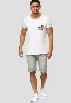 INDICODE JEANS CUBA CADEN - Short En Jean - Grau -INDICODE JEANS Boutique 7df5014bdc514a20a03fc290a3bedf61