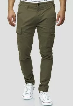 INDICODE JEANS Pantalon Cargo - Army