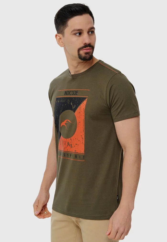 INDICODE JEANS T-shirt Imprimé - Army 4 INDICODE JEANS T-shirt Imprimé - Army – Image 4
