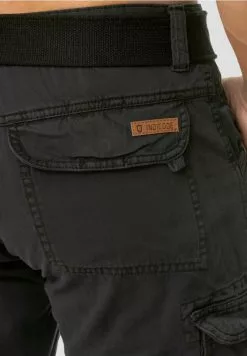 INDICODE JEANS MIT GÜRTEL NICOLAS - Short - Black -INDICODE JEANS Boutique 7eb539433f9f42c186326388dae33172