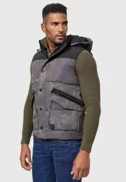 INDICODE JEANS Veste Sans Manches - Army -INDICODE JEANS Boutique 7f7ebbe1488549feb81e9c940ede38f8