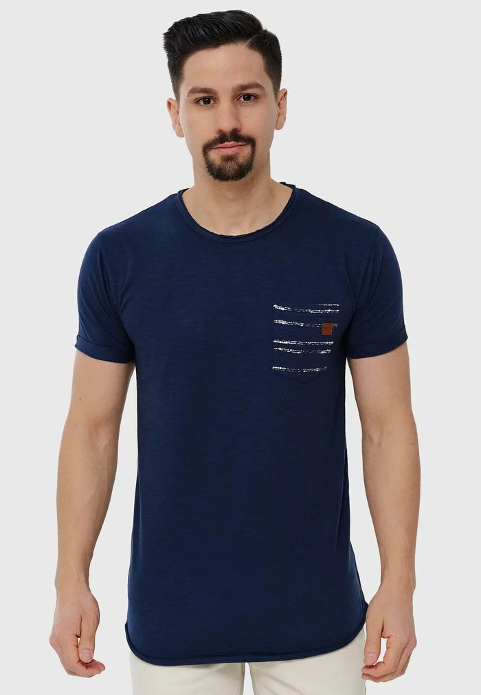 INDICODE JEANS MORAN - T-shirt Imprimé - Navy 1 INDICODE JEANS MORAN - T-shirt Imprimé - Navy