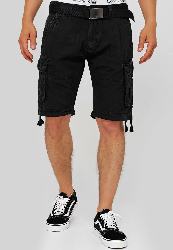INDICODE JEANS CARGO ABNER - Short - Black 1 INDICODE JEANS CARGO ABNER - Short - Black