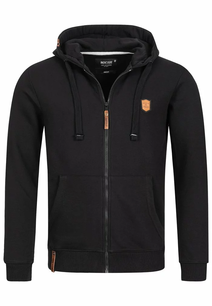 INDICODE JEANS Sweat à Capuche Zippé - Black 6 INDICODE JEANS Sweat à Capuche Zippé - Black – Image 6