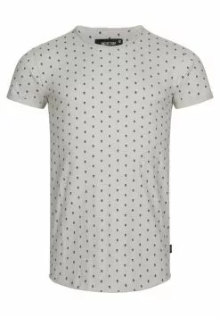 INDICODE JEANS BATCHNORD - T-shirt Imprimé - Willow Grey