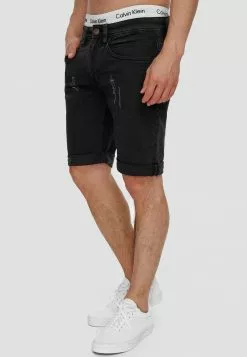 INDICODE JEANS Short En Jean - Black -INDICODE JEANS Boutique 828db71f5f474fc1b853981ff0ccc036