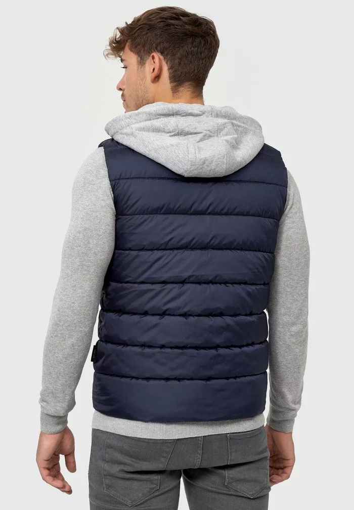 INDICODE JEANS STOCKTON - Veste Sans Manches - Navy 3 INDICODE JEANS STOCKTON - Veste Sans Manches - Navy – Image 3