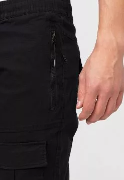 INDICODE JEANS DENNIS - Pantalon Cargo - Black -INDICODE JEANS Boutique 84acd8dea3a74f3c8cbddca85e96a5a2