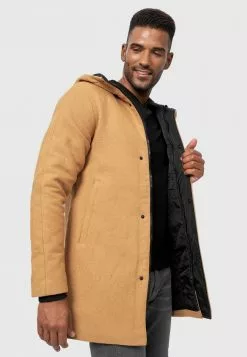 INDICODE JEANS MANTEL MARKS - Veste D'hiver - Lt Brown -INDICODE JEANS Boutique 8528b589fd944b69b2177a19f025cc07