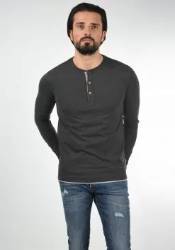 INDICODE JEANS IDGIFFORD - T-shirt à Manches Longues - Charcoal