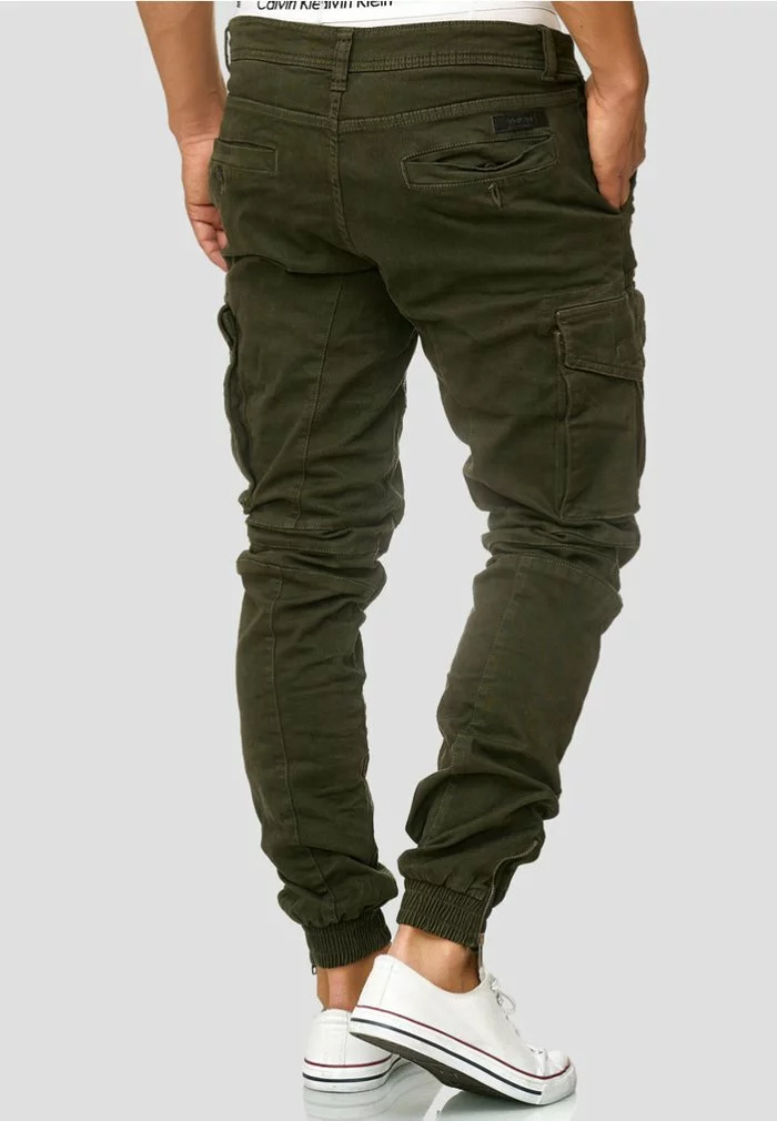 INDICODE JEANS ALEX - Pantalon Cargo - Dark Green 3 INDICODE JEANS ALEX - Pantalon Cargo - Dark Green – Image 3