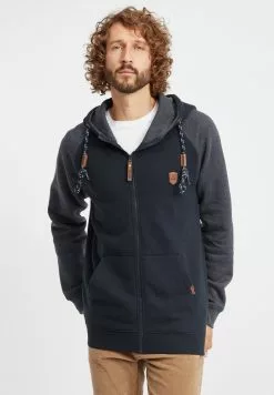 INDICODE JEANS IDTERENCE - Sweat à Capuche Zippé - Navy
