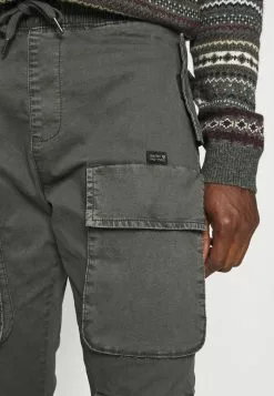 INDICODE JEANS MERCED - Pantalon Cargo - Raven -INDICODE JEANS Boutique 8ba287e1f48740ed8a5dd4af0ad5bb5c