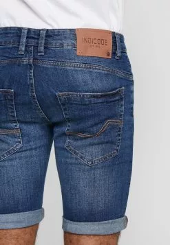 INDICODE JEANS KADEN HOLES - Short En Jean - Medium Indigo -INDICODE JEANS Boutique 8bda28794d124fb088423300f34b0d21