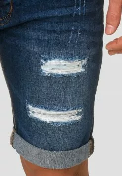 INDICODE JEANS CUBA CADEN - Short En Jean - Dark Blue -INDICODE JEANS Boutique 909a87969035402884644a440b2932a2