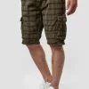 INDICODE JEANS MONROE - Short - Army Check