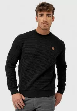 INDICODE JEANS DASH - Sweatshirt - Black -INDICODE JEANS Boutique 962fff47de8f48e3b727991d4504b6d5