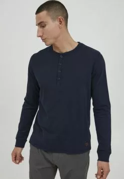INDICODE JEANS IDARMANDO - T-shirt à Manches Longues - Navy