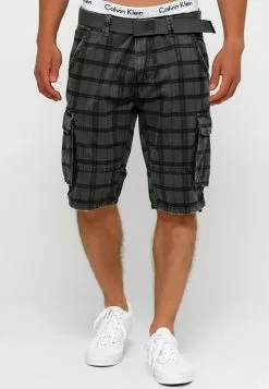 INDICODE JEANS BLIXT - Short - Raven Check