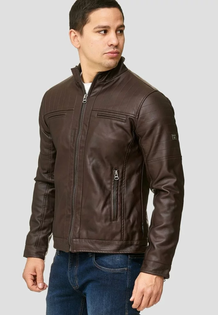 INDICODE JEANS BROOK - Veste En Similicuir - Dark Brown 1 INDICODE JEANS BROOK - Veste En Similicuir - Dark Brown
