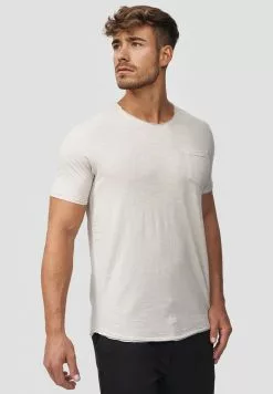 INDICODE JEANS WILBUR - T-shirt Imprimé - Mottled Beige -INDICODE JEANS Boutique 9853b97c9c8548788222903e333db877