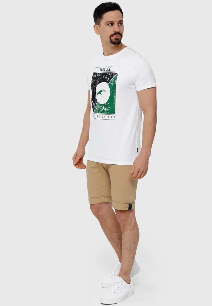 INDICODE JEANS T-shirt Imprimé - Offwhite 2 INDICODE JEANS T-shirt Imprimé - Offwhite – Image 2