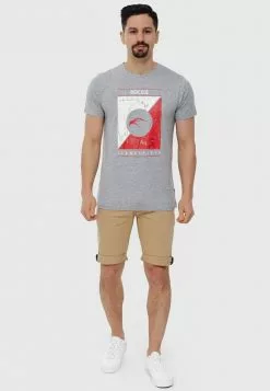 INDICODE JEANS T-shirt Imprimé - Grey Mix