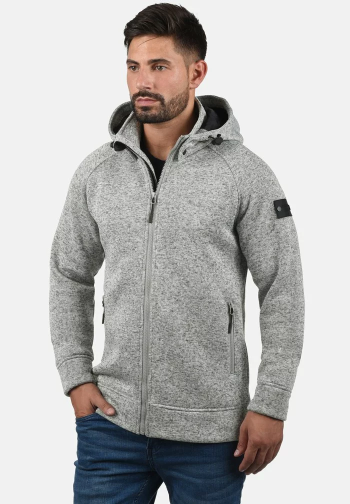 INDICODE JEANS IDCHILLINGWORTH - Sweat à Capuche Zippé - Light Gray 2 INDICODE JEANS IDCHILLINGWORTH - Sweat à Capuche Zippé - Light Gray – Image 2