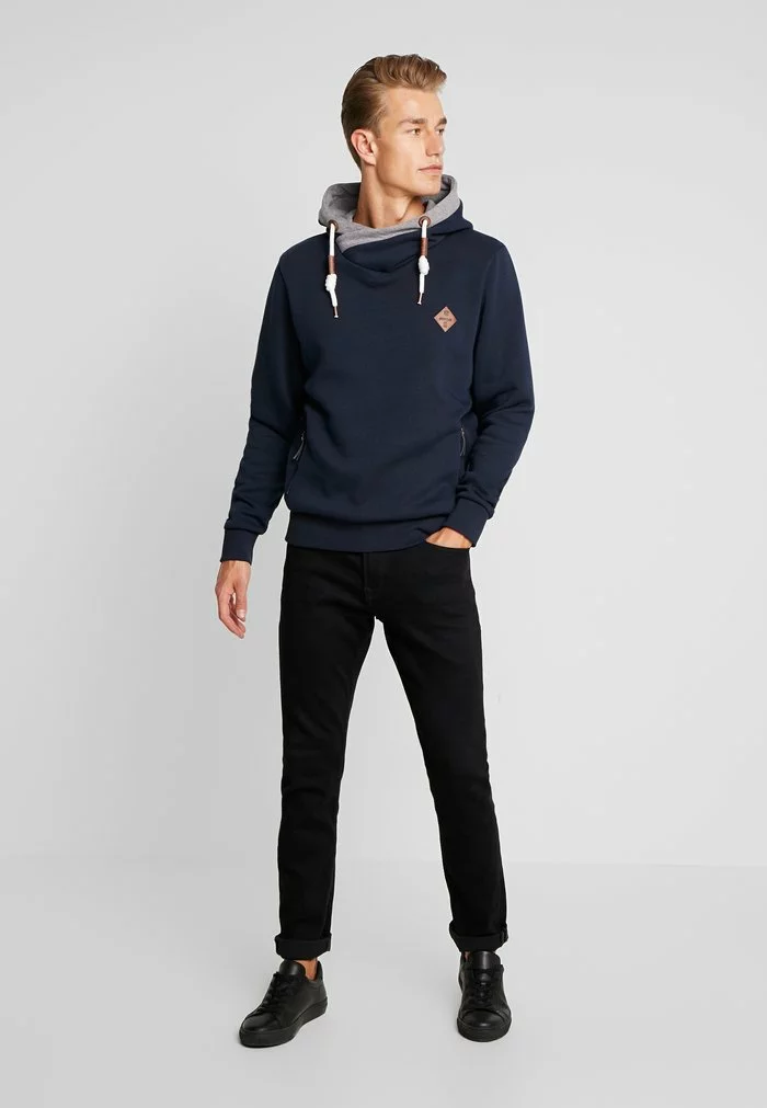 INDICODE JEANS BATCHELOR - Sweat à Capuche - Navy 2 INDICODE JEANS BATCHELOR - Sweat à Capuche - Navy – Image 2