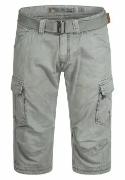 INDICODE JEANS MIT GÜRTEL NICOLAS - Short - Light Grey -INDICODE JEANS Boutique 9d74dac3d2694e62b28b76de026dd507
