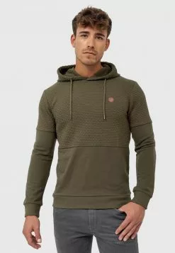 INDICODE JEANS Sweat à Capuche - Army