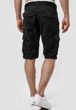 INDICODE JEANS MONROE - Short - Black -INDICODE JEANS Boutique 9f7176a141694aa99a7e481627a6dcaa