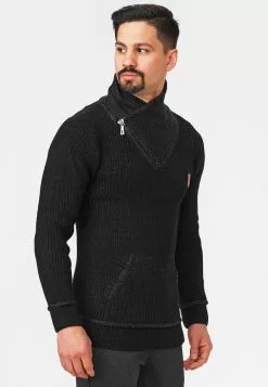 INDICODE JEANS DANE - Pullover - Black -INDICODE JEANS Boutique 9f844d2a4ff940c08609e05d6cb24556