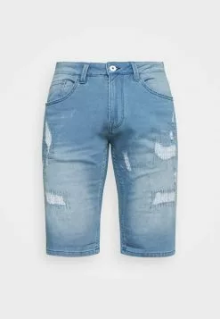 INDICODE JEANS COMMERCIAL KEN HOLES - Short En Jean - Blue Wash -INDICODE JEANS Boutique 9fa3140ab3244cd99be8441d3bb3769b
