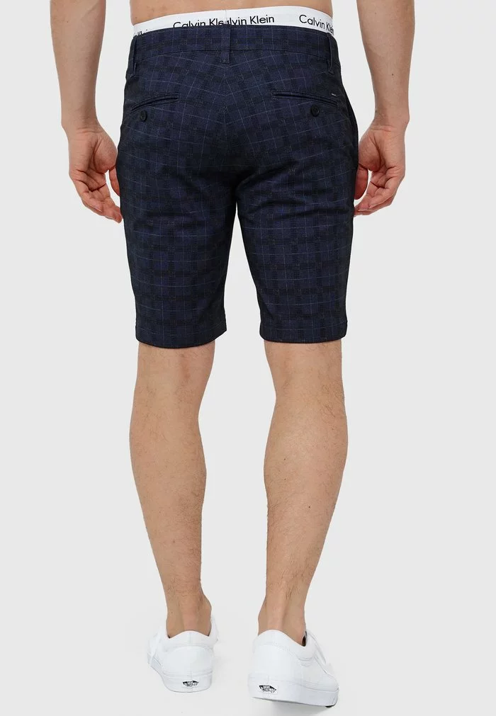 INDICODE JEANS AALBORG - Short - Navy Check 4 INDICODE JEANS AALBORG - Short - Navy Check – Image 4
