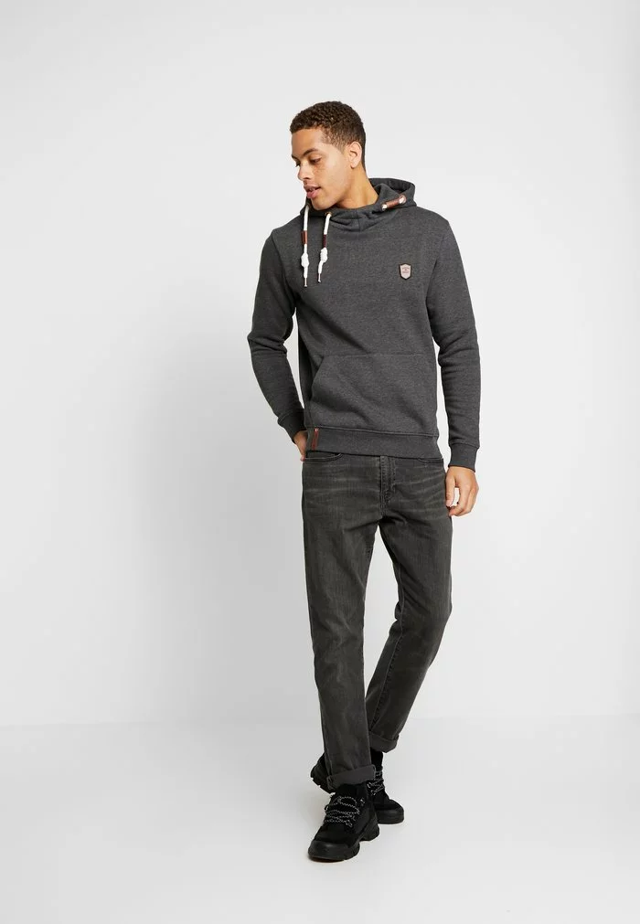 INDICODE JEANS NEVILLY - Sweat à Capuche - Charcoal Mix 2 INDICODE JEANS NEVILLY - Sweat à Capuche - Charcoal Mix – Image 2