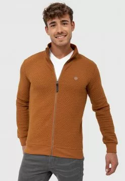 INDICODE JEANS BERMIE - Sweat à Capuche Zippé - Mottled Brown -INDICODE JEANS Boutique a16bcb2a52314e4fa8ba8103b7e81e66