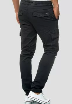 INDICODE JEANS BROADWICK - Pantalon Cargo - Black -INDICODE JEANS Boutique a1b911fd1da147ac90de89adaec41a31