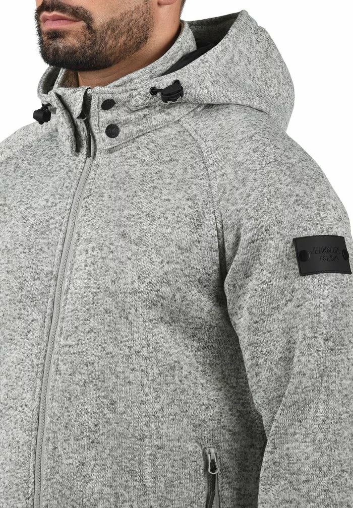 INDICODE JEANS IDCHILLINGWORTH - Sweat à Capuche Zippé - Light Gray 3 INDICODE JEANS IDCHILLINGWORTH - Sweat à Capuche Zippé - Light Gray – Image 3