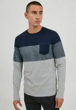 INDICODE JEANS IDAMADEO - T-shirt à Manches Longues - Navy