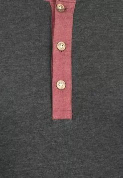 INDICODE JEANS IDWINSTON - T-shirt à Manches Longues - Charcoal/wine -INDICODE JEANS Boutique a6c1f473791747089f7af2f9bd591949