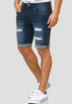 INDICODE JEANS CUBA CADEN - Short En Jean - Dark Blue