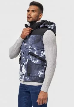 INDICODE JEANS Veste Sans Manches - Offwhite -INDICODE JEANS Boutique a7db9360d45f409bb4e242e73aa6ec01