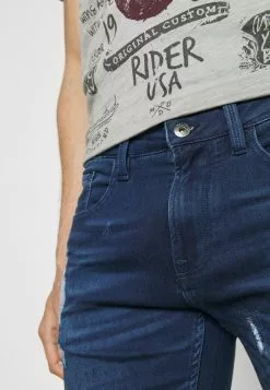 INDICODE JEANS COMMERCIAL KEN HOLES - Short En Jean - Blue -INDICODE JEANS Boutique ac96b5c01fec4a46bdf695678311af7c