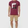 INDICODE JEANS T-shirt Imprimé - Bordeaux Mix