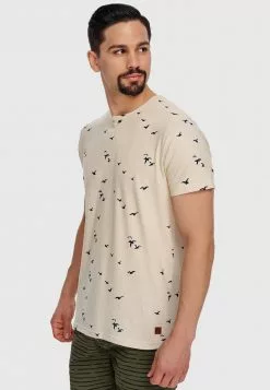 INDICODE JEANS MCFARLAND - T-shirt Imprimé - Ecru Mix -INDICODE JEANS Boutique adee0b54c956401296f90024c8fcc13f