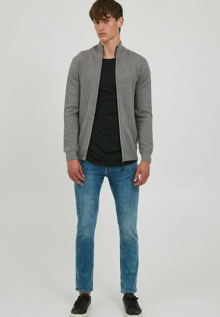 INDICODE JEANS IDBANJAMINO - Gilet - Grey Mix 2 INDICODE JEANS IDBANJAMINO - Gilet - Grey Mix – Image 2