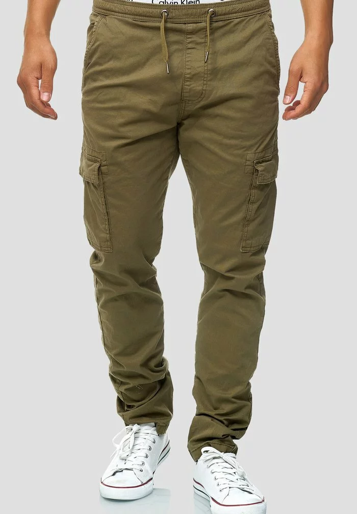 INDICODE JEANS BROADWICK - Pantalon Cargo - Army 1 INDICODE JEANS BROADWICK - Pantalon Cargo - Army