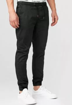 INDICODE JEANS FIELDS - Pantalon Classique - Black -INDICODE JEANS Boutique af939b2890b44b0c90a1fbe090898247
